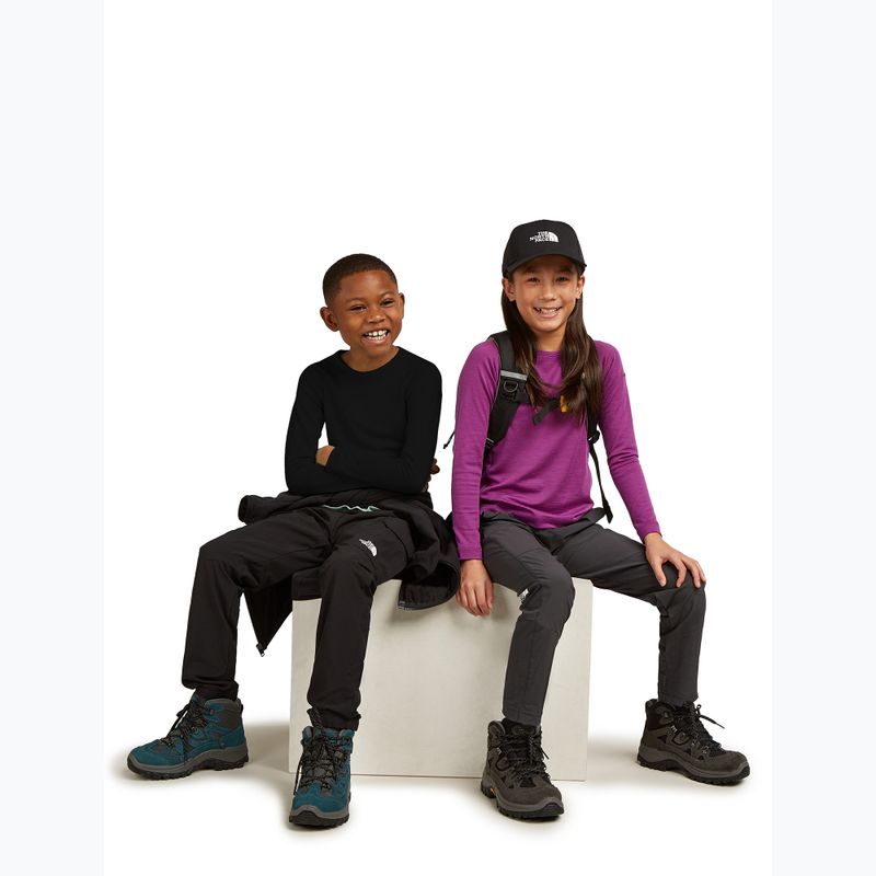 Vaikiški termoaktyvūs marškinėliai ilgomis rankovėmis icebreaker 200 Oasis Crewe black 7