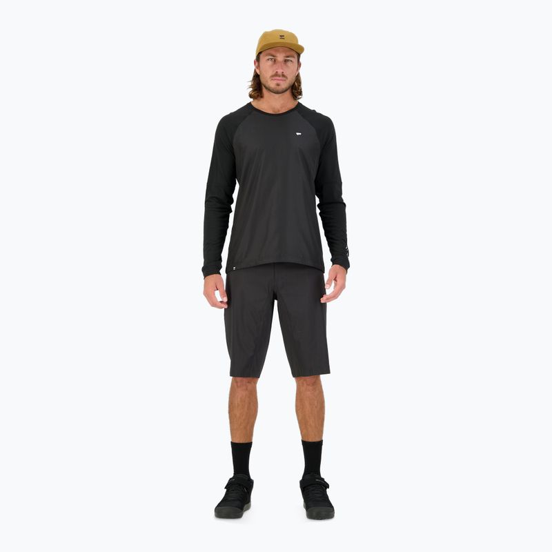 Vyriški dviračių marškinėliai ilgomis rankovėmis Mons Royale Tarn Merino Shift Wind Jersey black 2