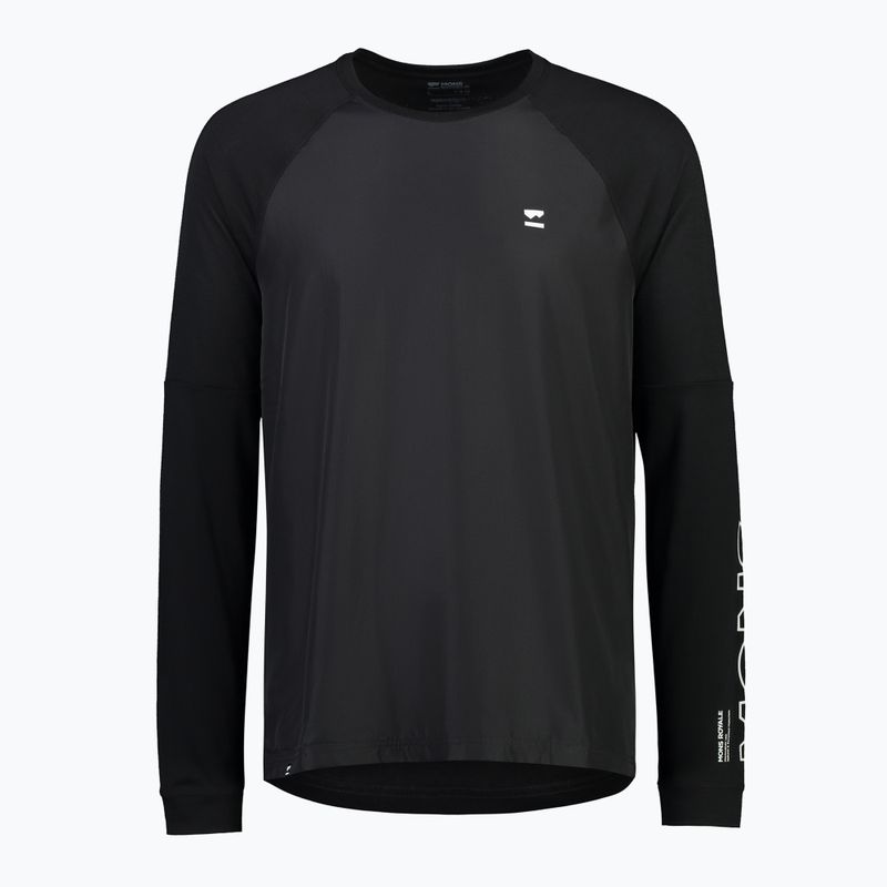 Vyriški dviračių marškinėliai ilgomis rankovėmis Mons Royale Tarn Merino Shift Wind Jersey black 5