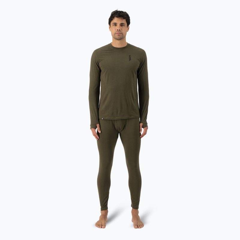 Vyriškas termoaktyvus džemperis Mons Royale Cascade Merino Base Layer dark olive 2