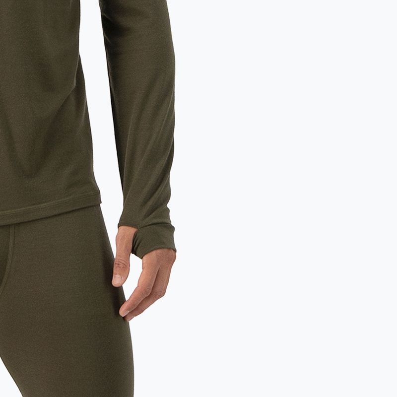 Vyriškas termoaktyvus džemperis Mons Royale Cascade Merino Base Layer dark olive 4