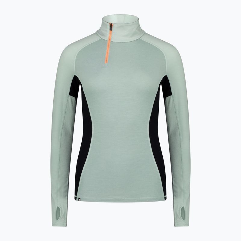 Termoaktyvūs vyriški marškinėliai ilgomis rankovėmis Mons Royale Olympus Merino Base Layer 1/2 Zip dew/ black 5