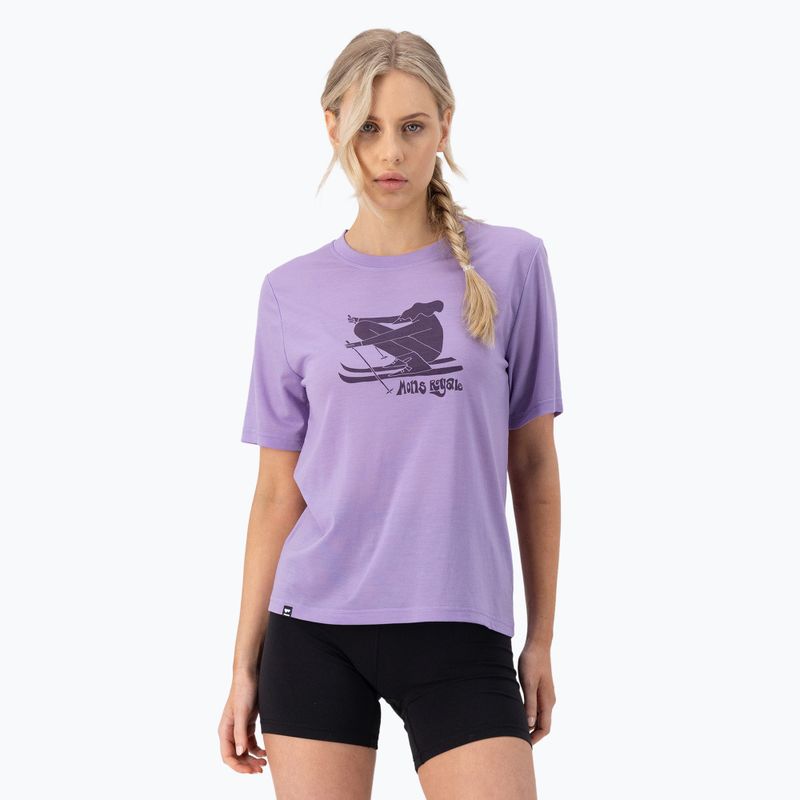 Moteriški marškinėliai Mons Royale Icon Relaxed Tee lupin
