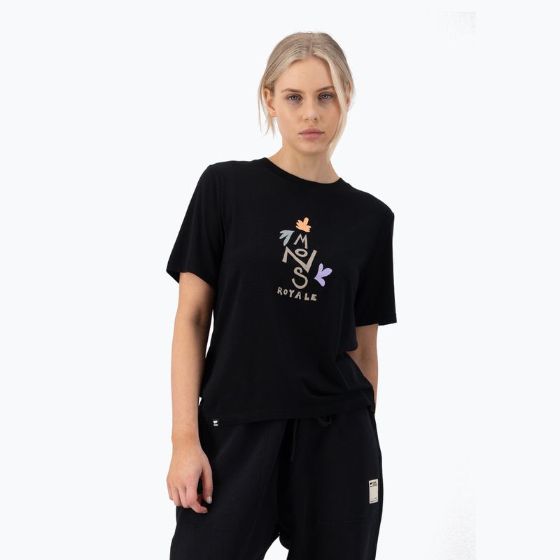 Moteriški marškinėliai Mons Royale Icon Relaxed Tee black