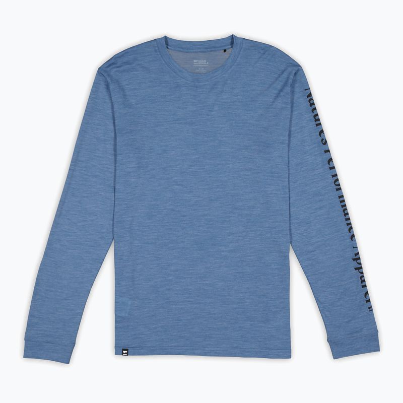Vyriška termoaktyvioji striukė su ilgomis rankovėmis Mons Royale Zephyr Tencel steel blue 3