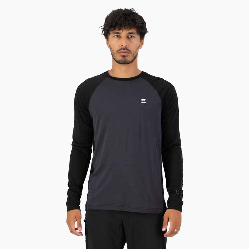 Vyriškos "Mons Royale Tarn Merino 9 iron/black" termoilgomis rankovėmis