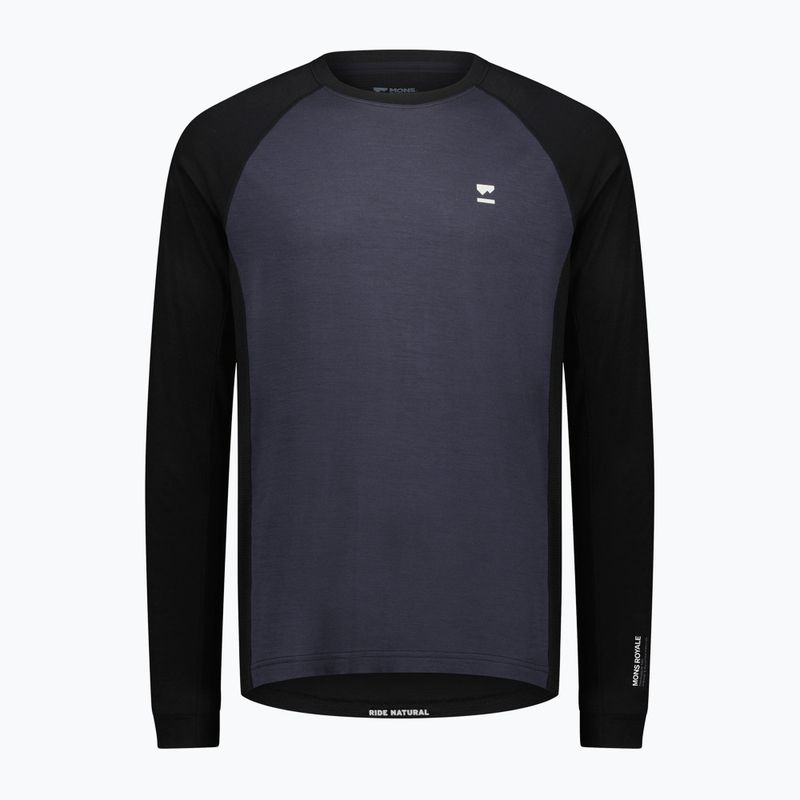 Vyriškos "Mons Royale Tarn Merino 9 iron/black" termoilgomis rankovėmis 3