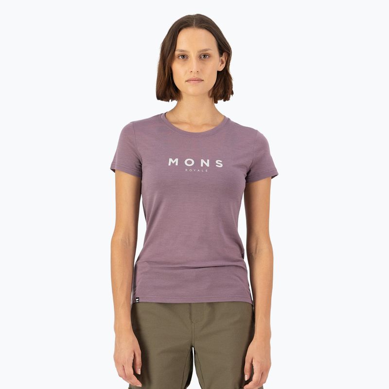 Moteriški termo marškinėliai Mons Royale Icon Classic mauve