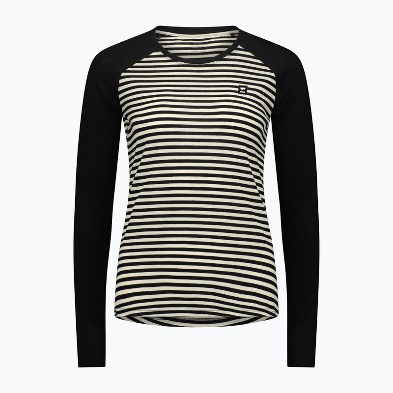 Moteriški termoaktyvūs marškinėliai Mons Royale Icon Raglan mr stripe/black 3