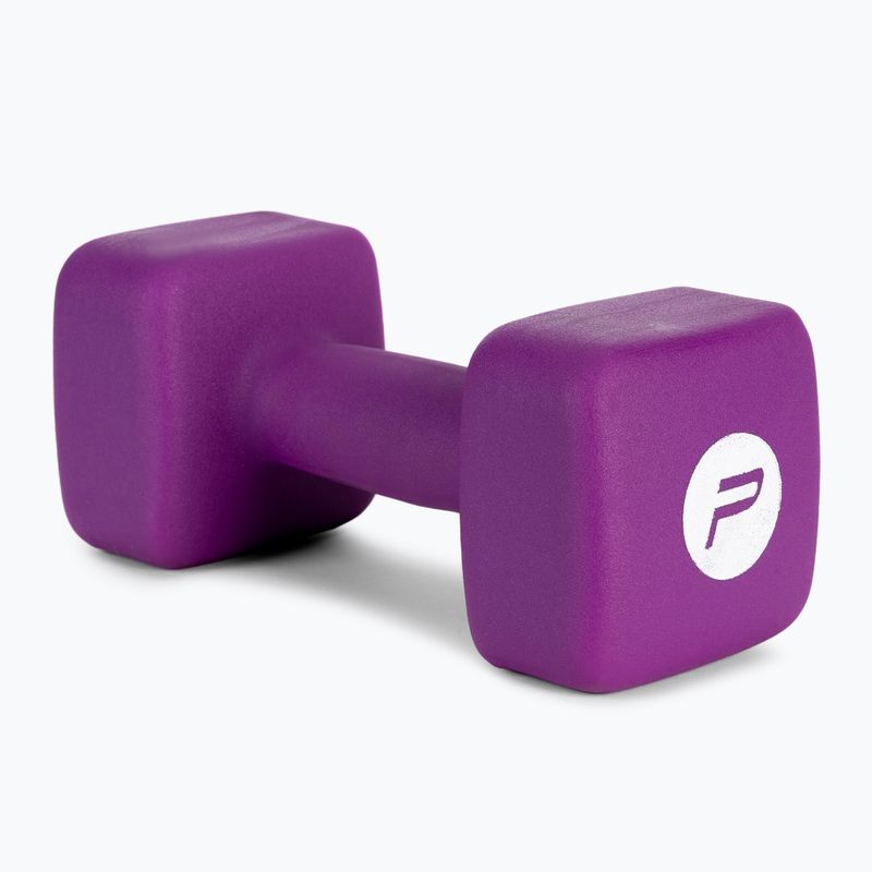 Neopreninis 10 kg hantelis Pure2Improve violetinės spalvos P2I201460
