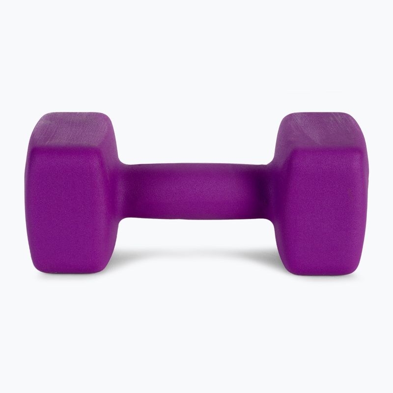 Neopreninis 10 kg hantelis Pure2Improve violetinės spalvos P2I201460 4
