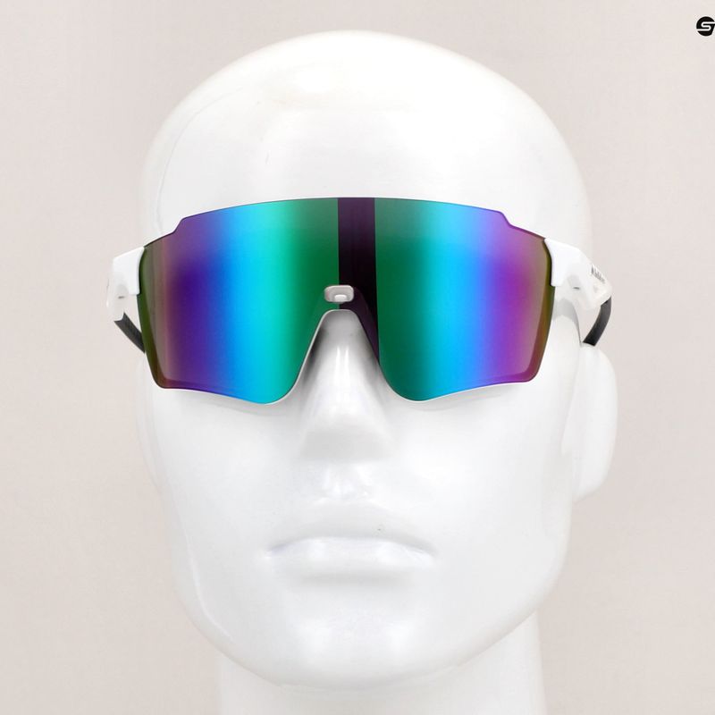 Akiniai nuo saulės Red Bull SPECT Stun shiny white/smoke with purple-green mirror 9