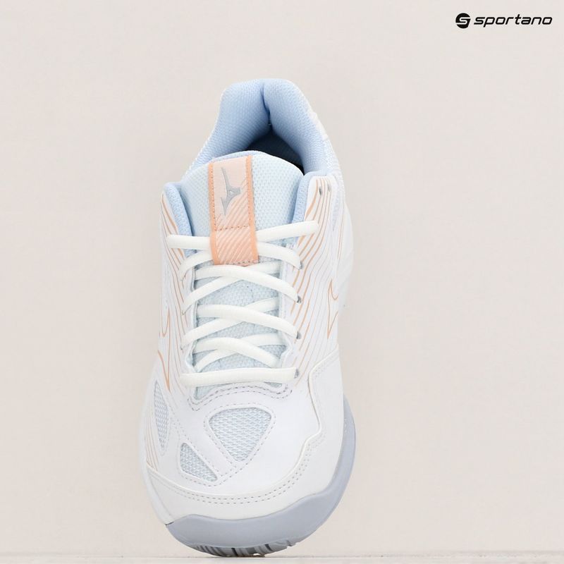 Moterų tinklinio bateliai Mizuno Cyclone Speed 4 white/peach parfait/halogen blue 9