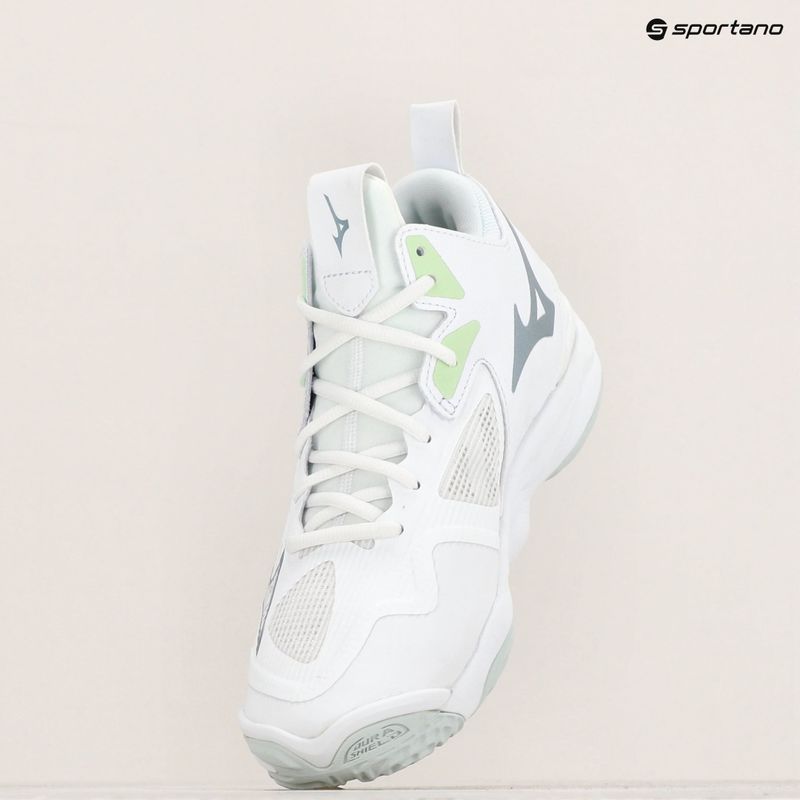 Moteriški tinklinio batai Mizuno Wave Momentum 3 Mid white/glacial/pantinagreen 9
