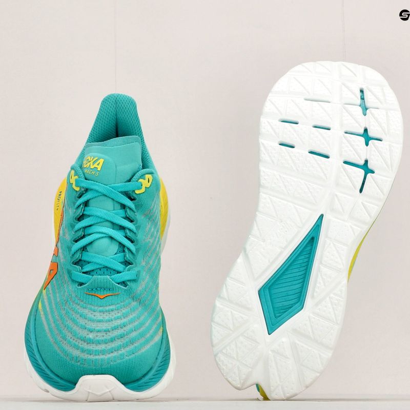 Moteriški bėgimo bateliai HOKA Mach 5 blue/yellow 1127894-CEPR 12