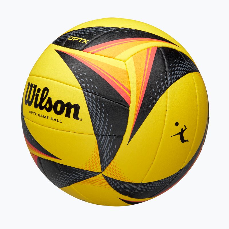Tinklinio kamuolys Wilson OPTX AVP VB Game black/yellow dydis 5 3