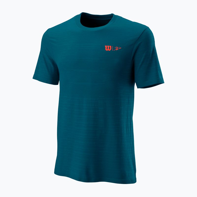Vyriški teniso marškinėliai Wilson Bela SMLS Crew III blue WRA813001