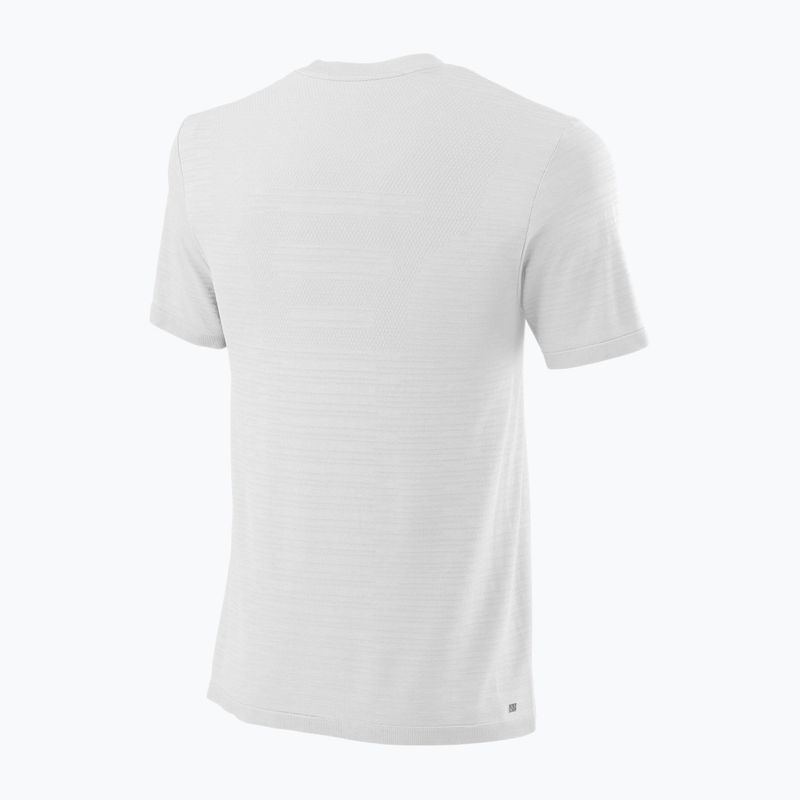 Wilson vyriški teniso marškinėliai Bela SMLS Crew III white WRA813004 2