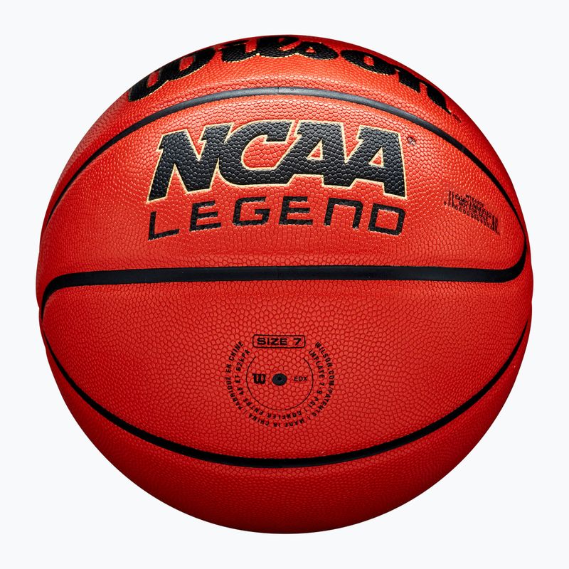Krepšinio kamuolys Wilson NCAA Legend orange/black dydis 6 6