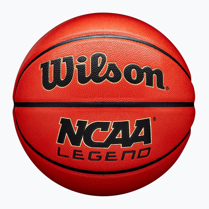 Krepšinio kamuolys Wilson NCAA Legend orange/black dydis 5