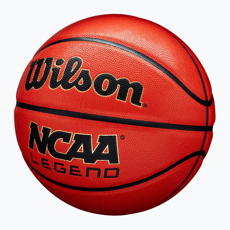 Krepšinio kamuolys Wilson NCAA Legend orange/black dydis 7 3