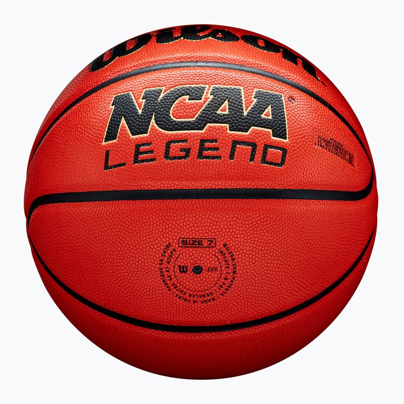 Krepšinio kamuolys Wilson NCAA Legend orange/black dydis 7 6