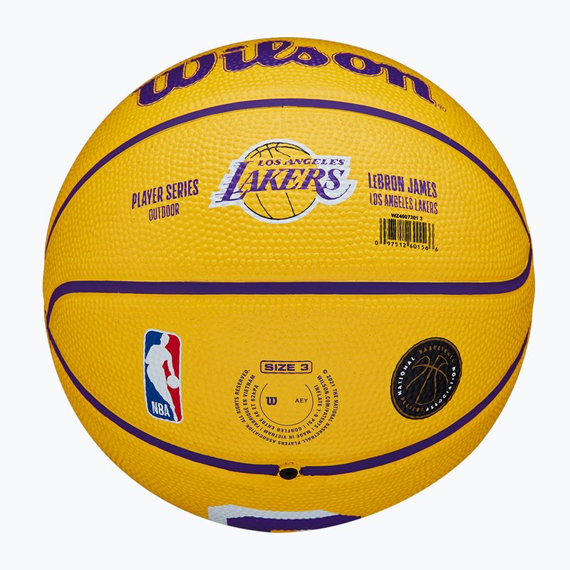 Wilson NBA Player Icon Mini Lebron basketball WZ4007201XB3 dydis 3 6