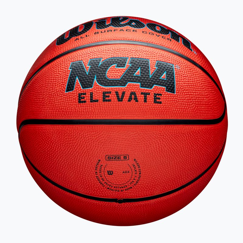 Vaikiškas krepšinio kamuolys Wilson NCAA Elevate orange/black dydis 5 5