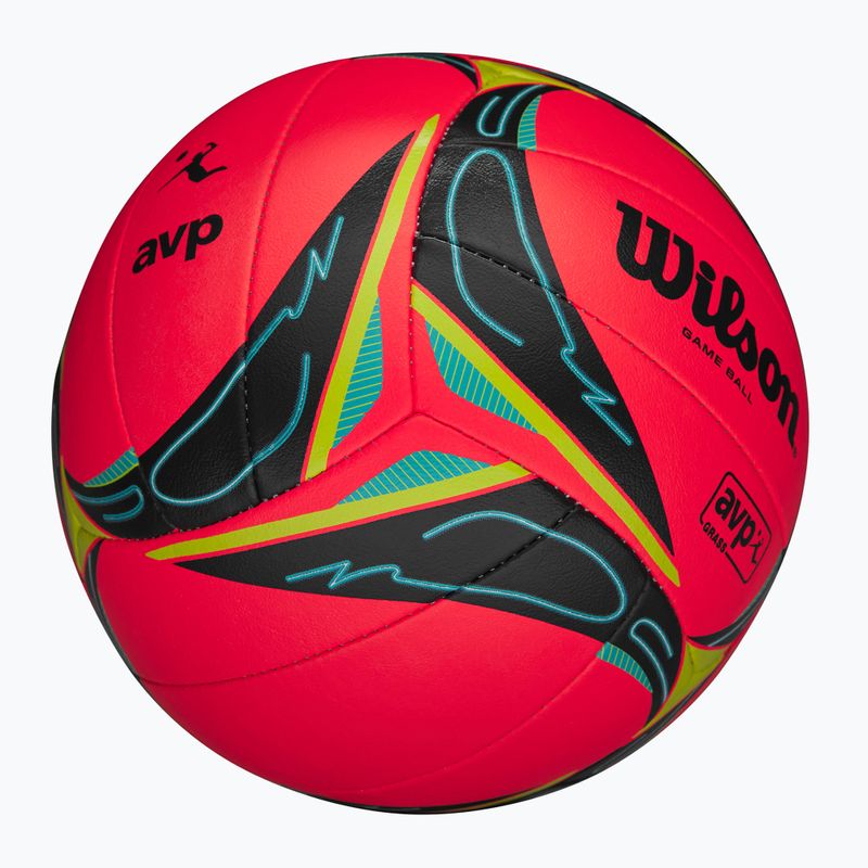 Paplūdimio/žolės tinklinio kamuolys Wilson AVP GRX Grass Game Ball red dydis 5 6
