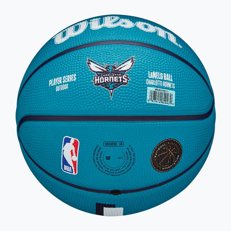 Wilson NBA Player Icon Mini Lamelo krepšinio kamuolys WZ4012901XB3 dydis 3 6