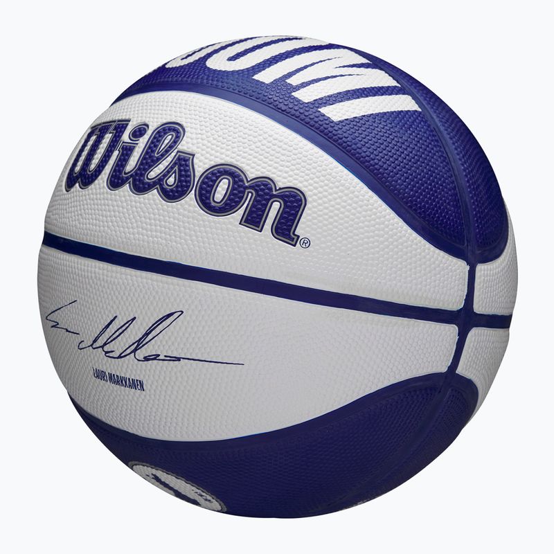 Vaikiškas krepšinio kamuolys Wilson NBA Player Local Markkanen blue dydis 5 3