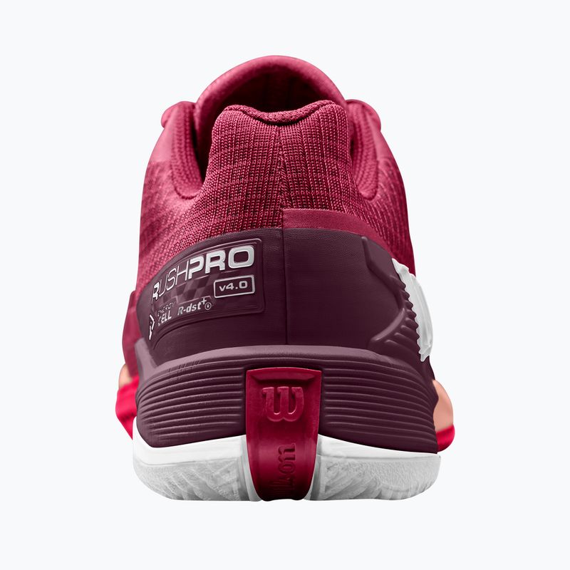 Moteriški teniso bateliai Wilson Rush Pro 4.0 Clay beet red/white/tropical peach 7