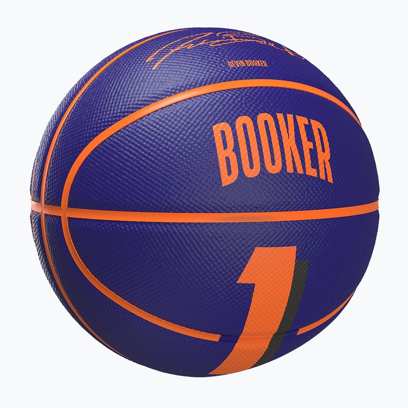 Vaikiškas krepšinio kamuolys Wilson NBA Player Icon Mini Booker navy dydis 3 2