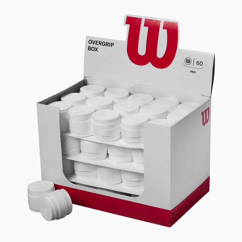 Teniso rakečių apvyniojimas Wilson Pro Overgrip 60 vnt. white