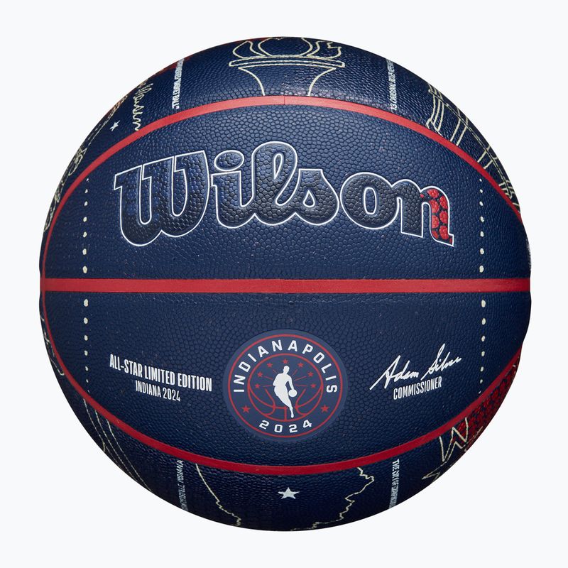 Krepšinio kamuolys Wilson 2024 NBA All Star Collector + dėžutė brown dydis 7