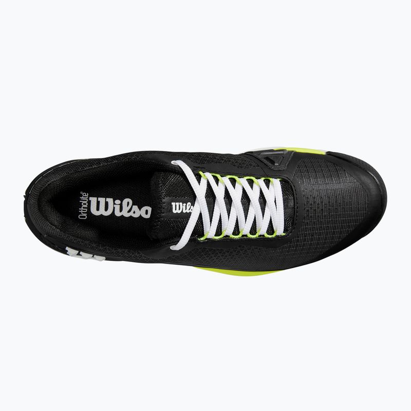 Vyriški teniso bateliai Wilson Rush Pro 4.0 Clay black/white/safety yellow 12