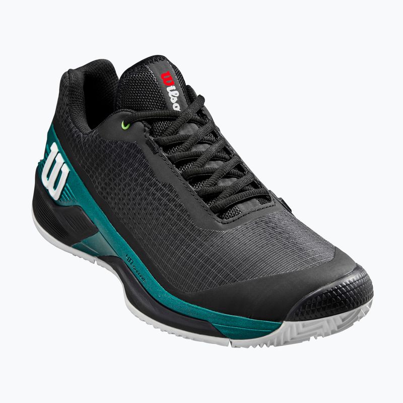 Vyriški teniso batai Wilson Rush Pro 4.0 Blade Clay black/black/deep teal 8