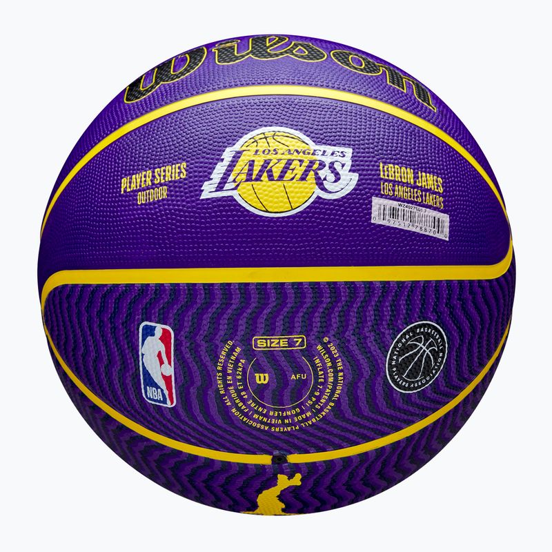 Krepšinio kamuolys Wilson NBA Player Icon Outdoor Lebron blue dydis 7 6