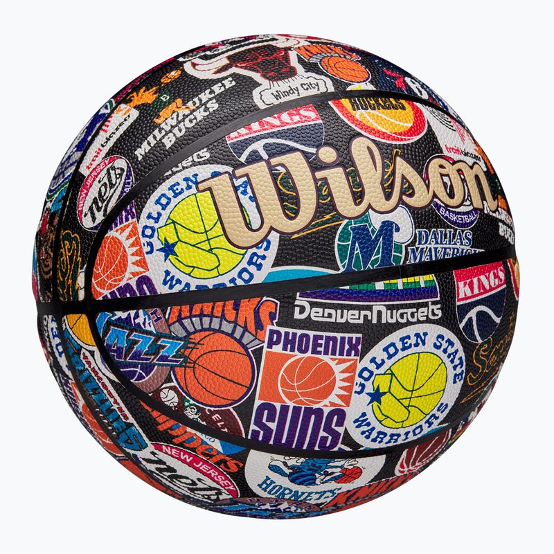 Krepšinio kamuolys Wilson NBA All Team Retro multicolour dydis 7 2