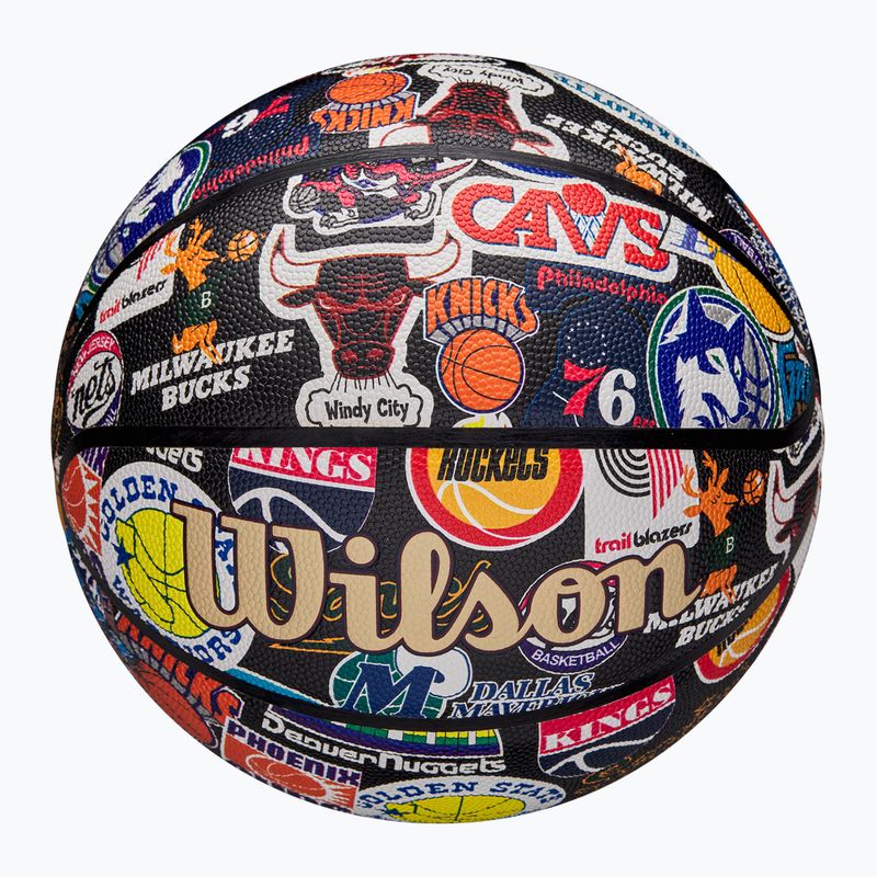 Krepšinio kamuolys Wilson NBA All Team Retro multicolour dydis 7 5