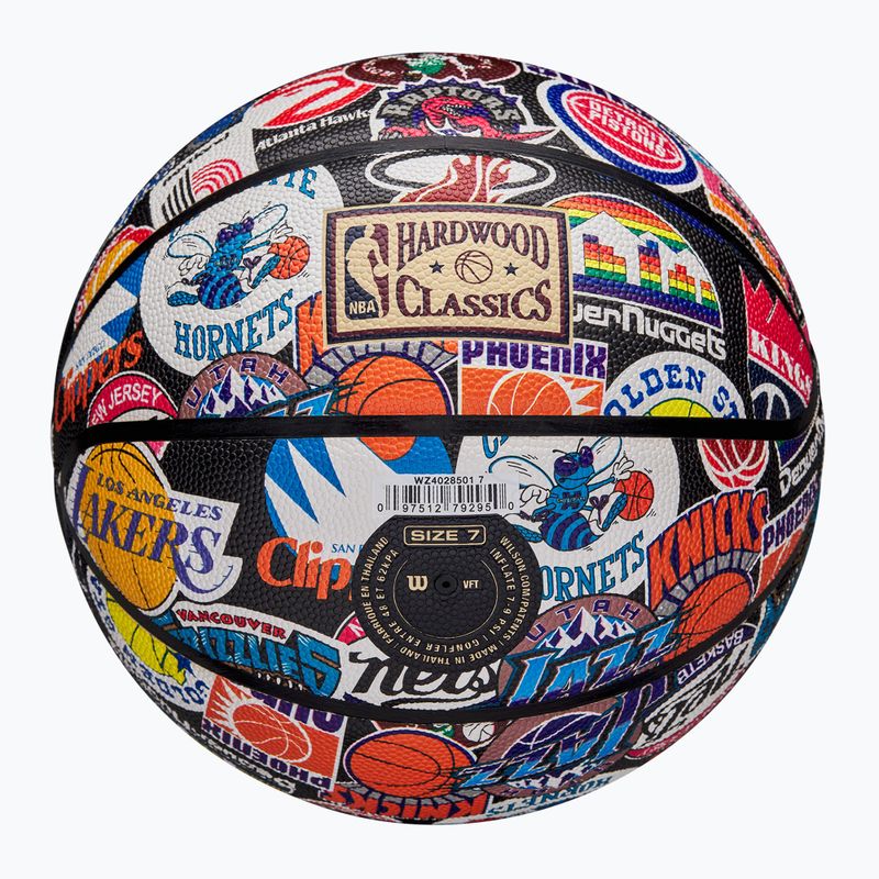 Krepšinio kamuolys Wilson NBA All Team Retro multicolour dydis 7 6