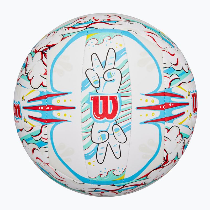 Tinklinio kamuolys Wilson Graffiti Peace white/blue dydis 5 3