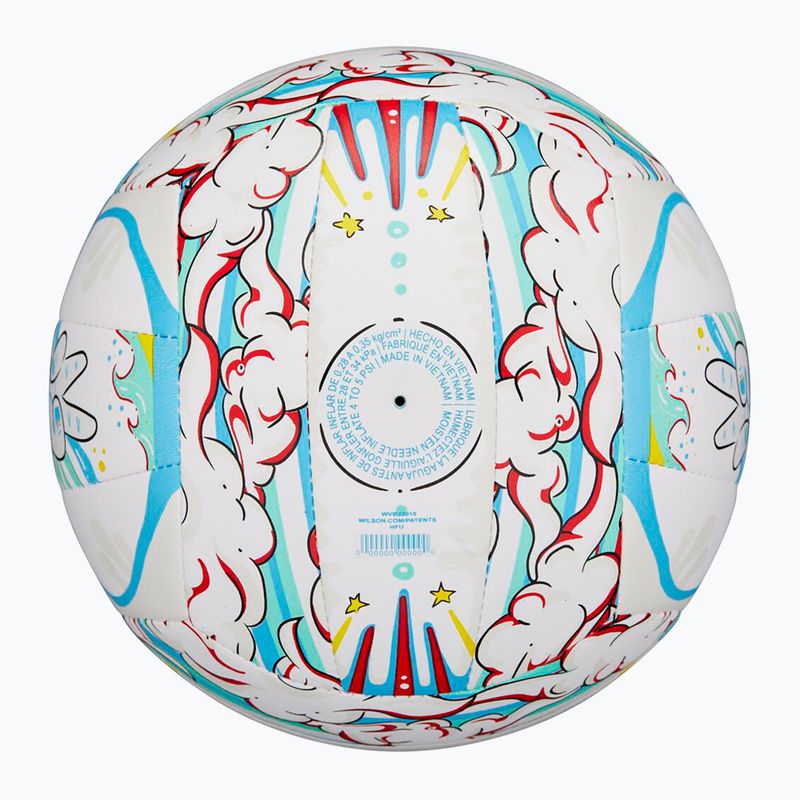 Tinklinio kamuolys Wilson Graffiti Peace white/blue dydis 5 6