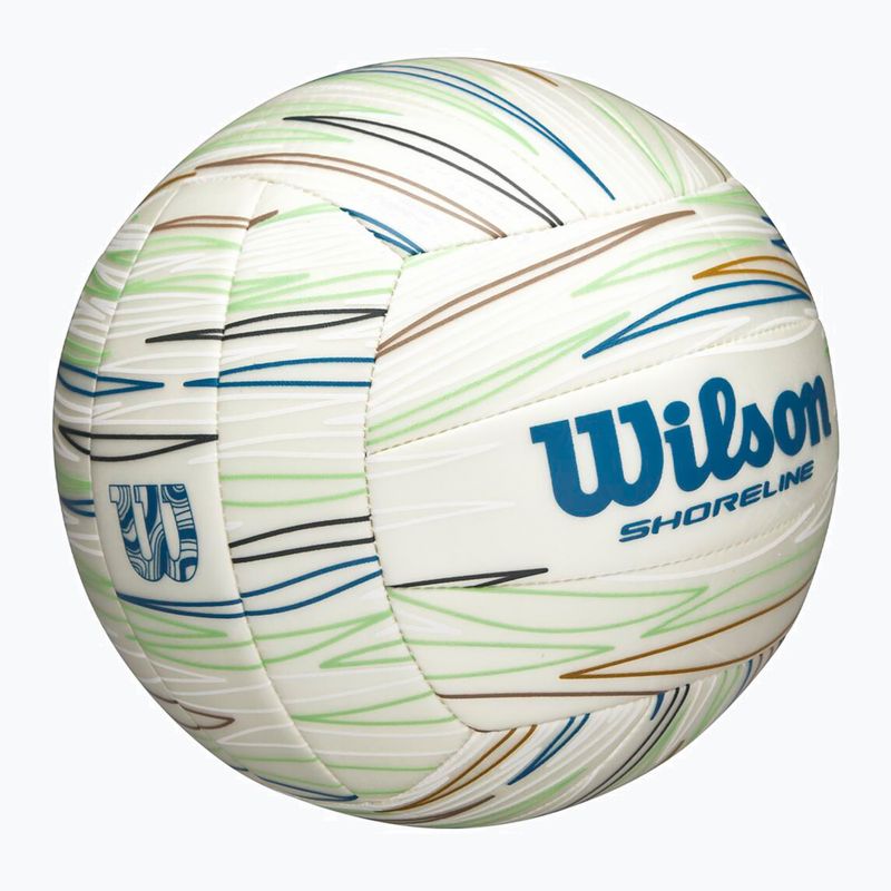 Paplūdimio tinklinio kamuolys Wilson Shoreline Gen white/blue dydis 5 2