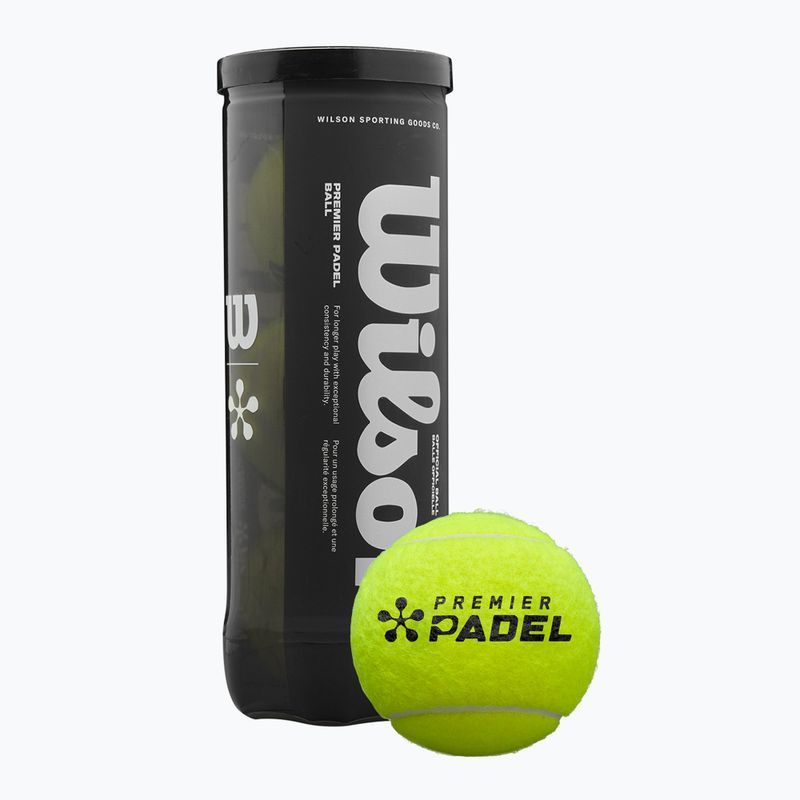 Padelio kamuoliukai Wilson Premier Padel 3 vnt. yellow