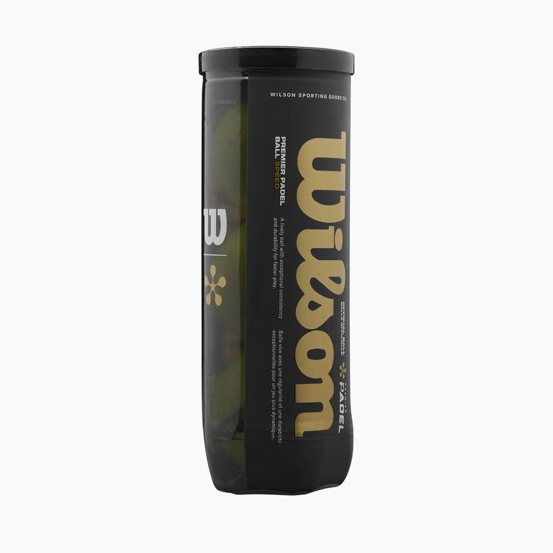 Padelio kamuoliai Wilson Premier Padel Speed 3B 3 vnt. yellow 4