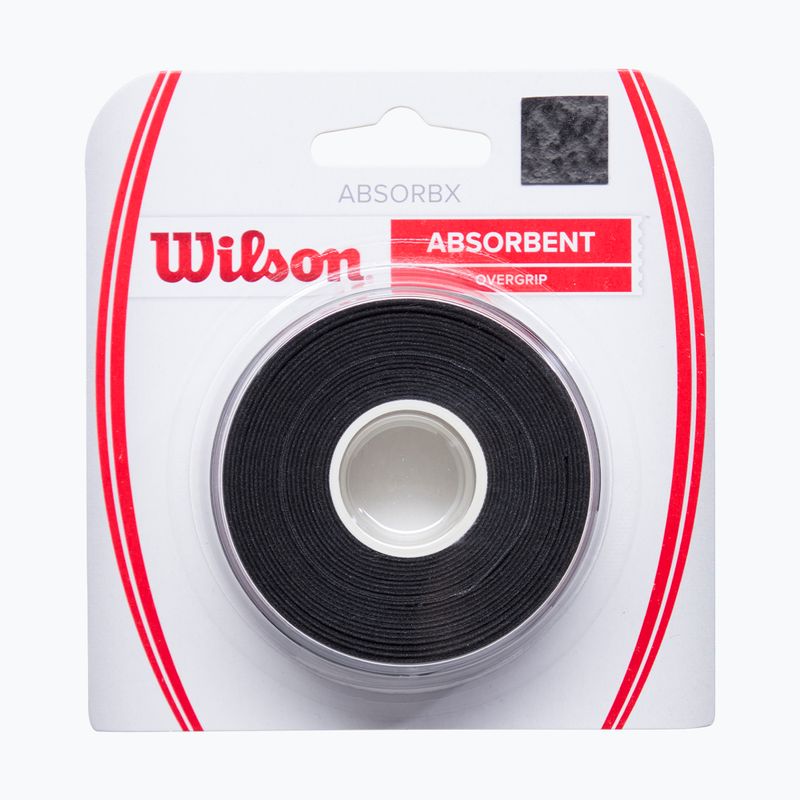 Teniso rakečių apvijos Wilson Absorbx Overgrip 3 vnt. black/white