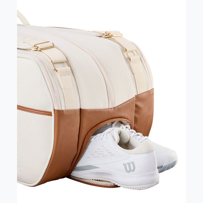 Teniso krepšys Wilson Roger Federer Lawn Tournament 15Pk cream 4