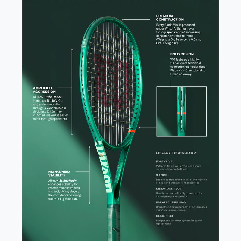 Vaikiška teniso raketė Wilson Blade Jr 26 V10 green 8