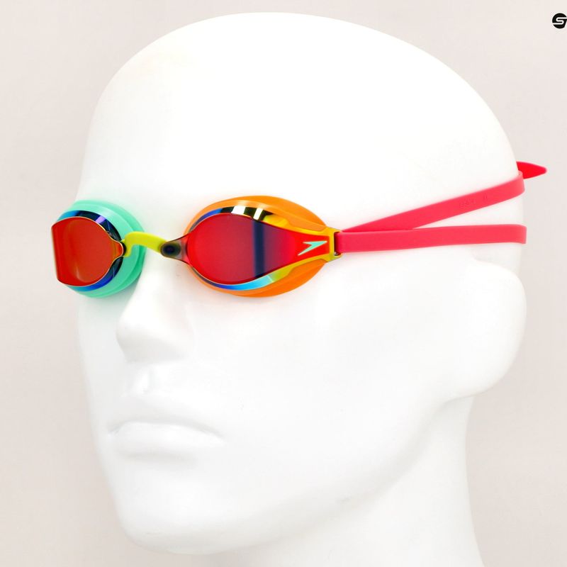 Plaukimo akiniai Speedo Fastskin Speedsocket 2 Mirror harlequin green/mandarin peel/true cobalt 7